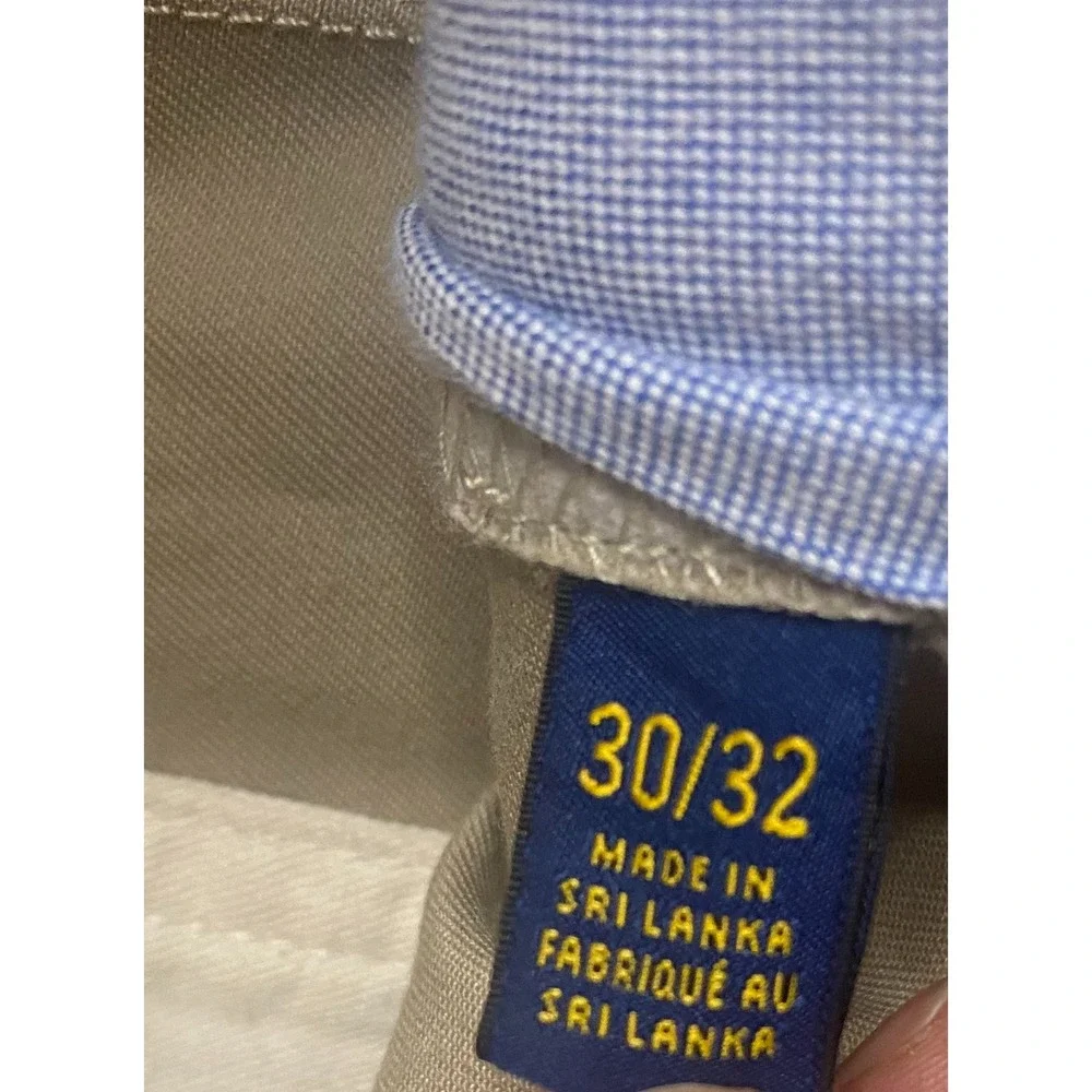 Polo Ralph Lauren Stretch‎ Straight Fit Cotton Twill Mens Khaki Pants 30X32
